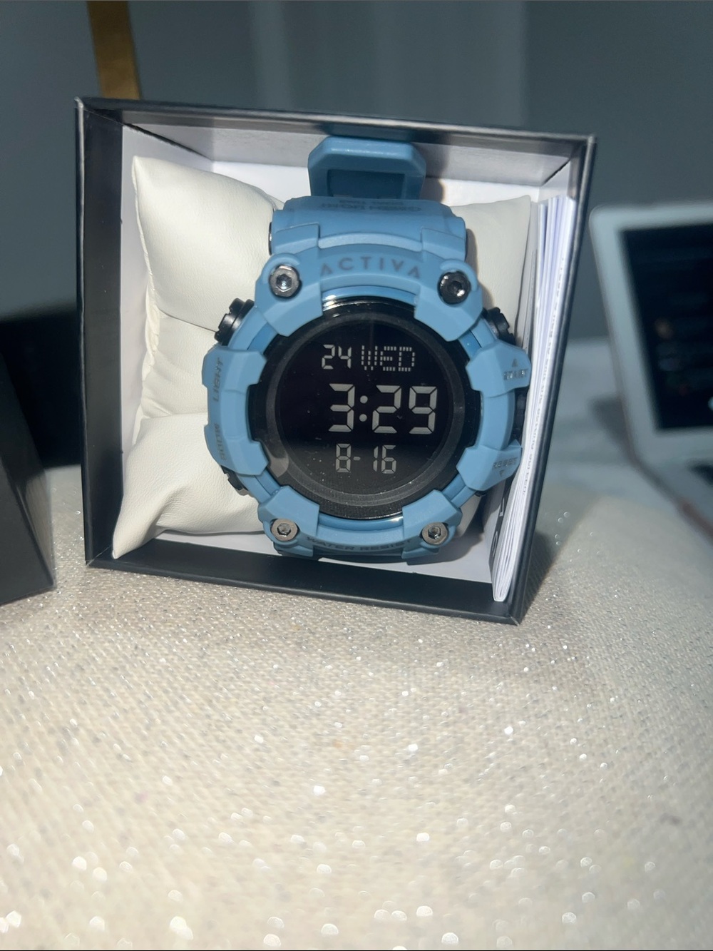 Activa by Invicta Light Blue Digital Rugged Sports Watch